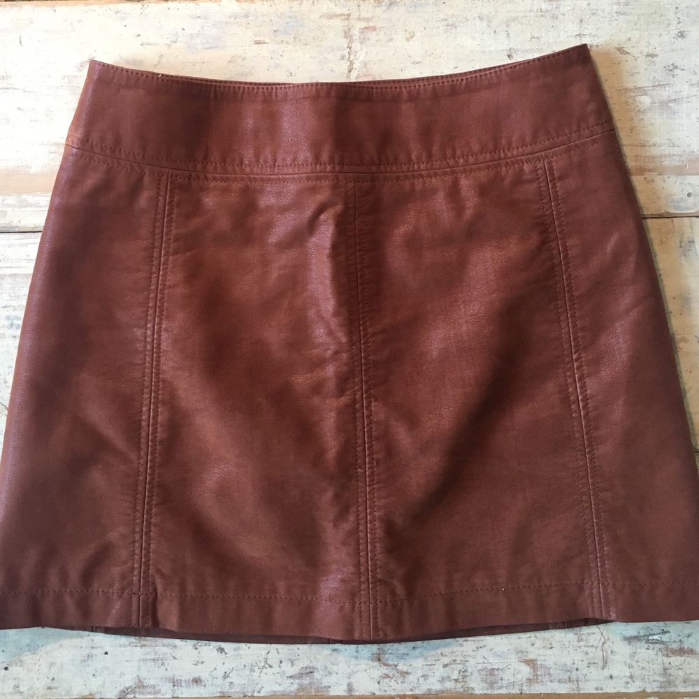 Free People brown suede skirt